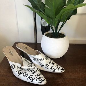 Vintage Chanel slides mules